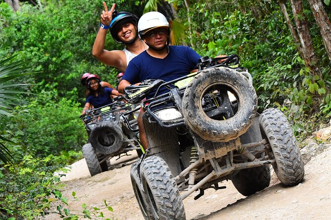 4 activities in 1 Horse Riding, ATV Shared, Cenote & Ziplines from Cancún - Chicken fajitas and a simple finish