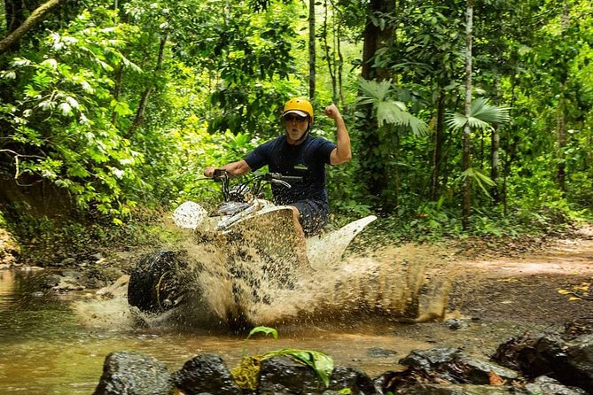 5 Hour Off-Road ATV+ Zipline+ Waterfall Rappelling+ Tractor Jungle Tour - Tractor Ride to the Waterfall