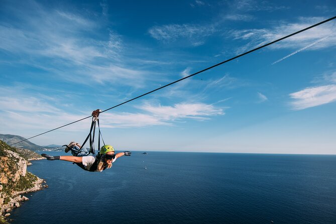 900-Meter Ziplining in Dubrovnik - Safety preparation with two instructors