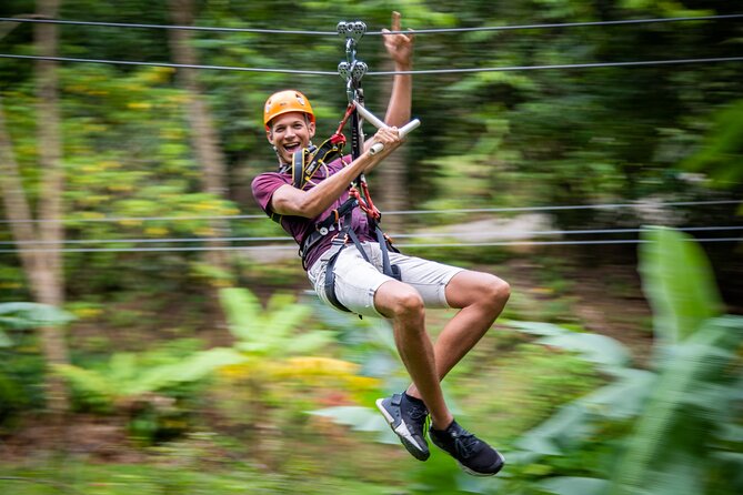Adrena-Line Zipline, St. Lucia - The forest walk before the first cable