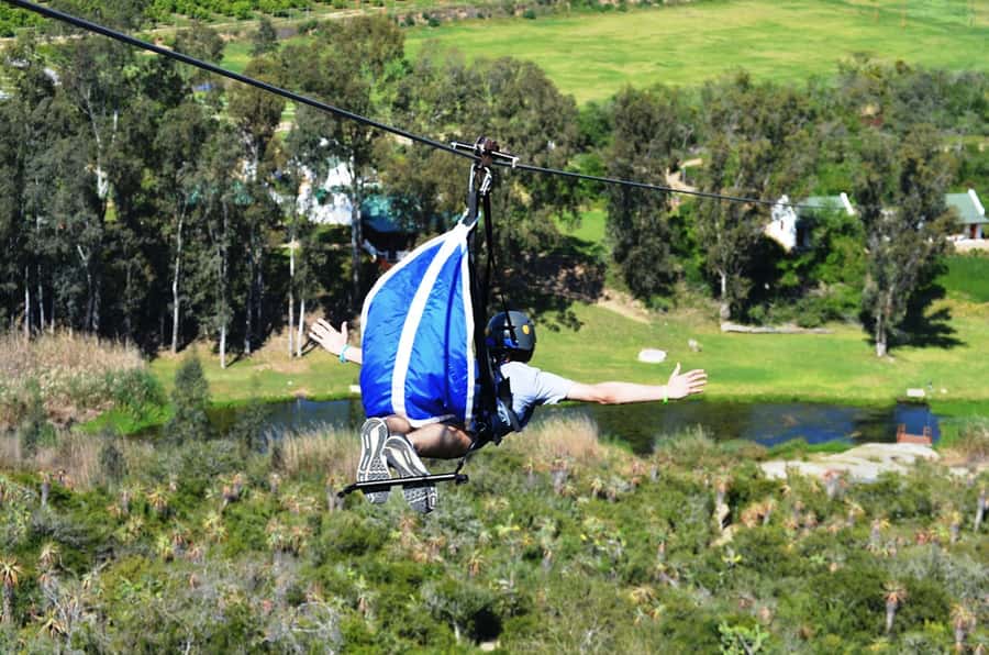 Adrenalin Addo Adventure Park: Superman Zipline - The 500-metre uphill walk to the tower