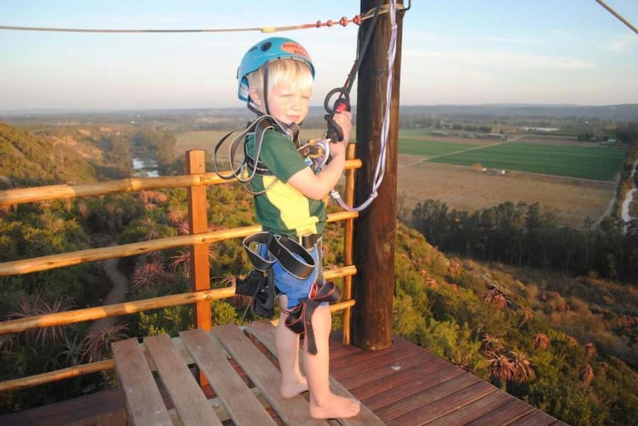 Adrenalin Addo Adventure Park: Zip Line and Giant Swing - A 500-meter ride on twin cables
