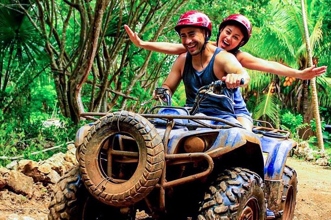 Adrenaline Tour from Cancún, ATV, Zipline, Cenote and Lunch - One hour on a shared ATV