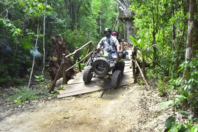 Adrenaline Tour with ATV, Zipline, and Cenote from Cancun - A simple zipline circuit above the trees