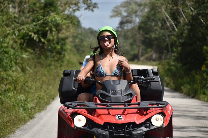 Adrenaline Tour with ATV, Ziplines and Cenote from Cancun - ATV Trails Through the Jungle
