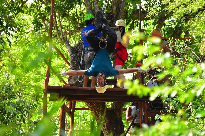 Adventure in Puerto Morelos: ATVs, Ziplining, Cenote Exploration - Three short zipline runs through the trees