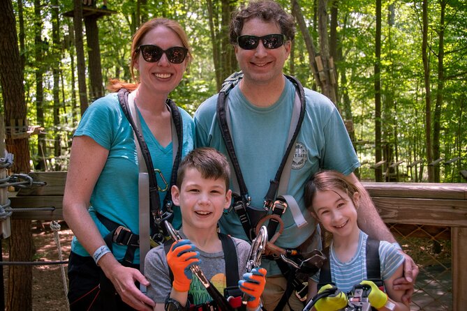 Adventure Park Ziplining and Climbing in Nashville - Evening Atmosphere and Group Fun