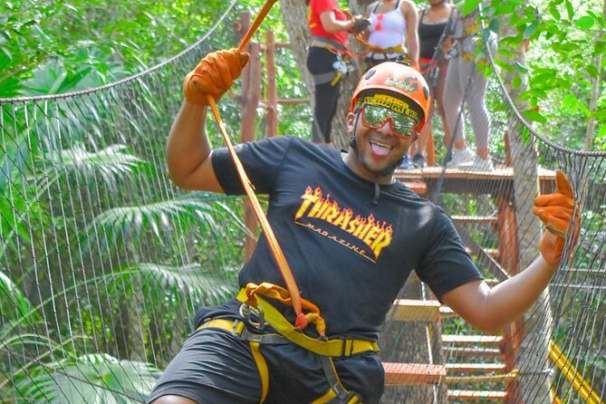 Adventure tour on ATV with Zip Line and Cenotes in Mayan Jungle - Zip Lining Above the Jungle