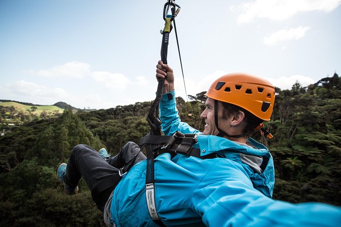 Adventurous Zipline Tour in Coromandel - Getting fitted for the course