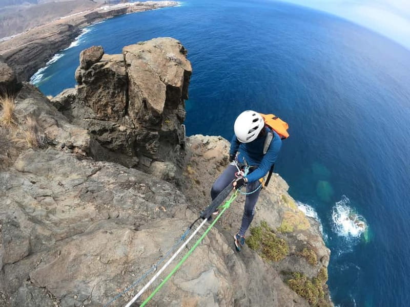 Agaete: Gran Canaria Coasteering. Marine Ferrata and Zipline - The marine via ferrata and chain pass