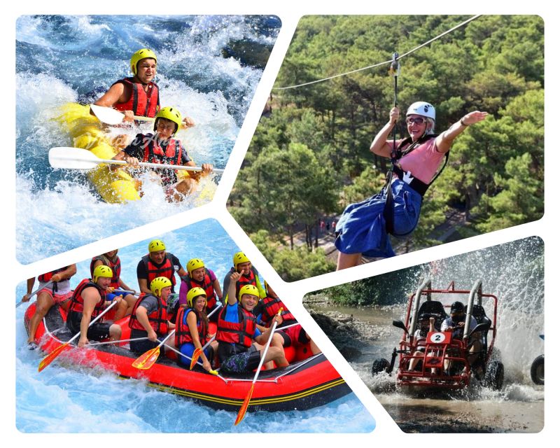 Alanya : Rafting, Quad/ Buggy & Zipline Adventure Combo Tour - Ziplining above the canyon and mountains