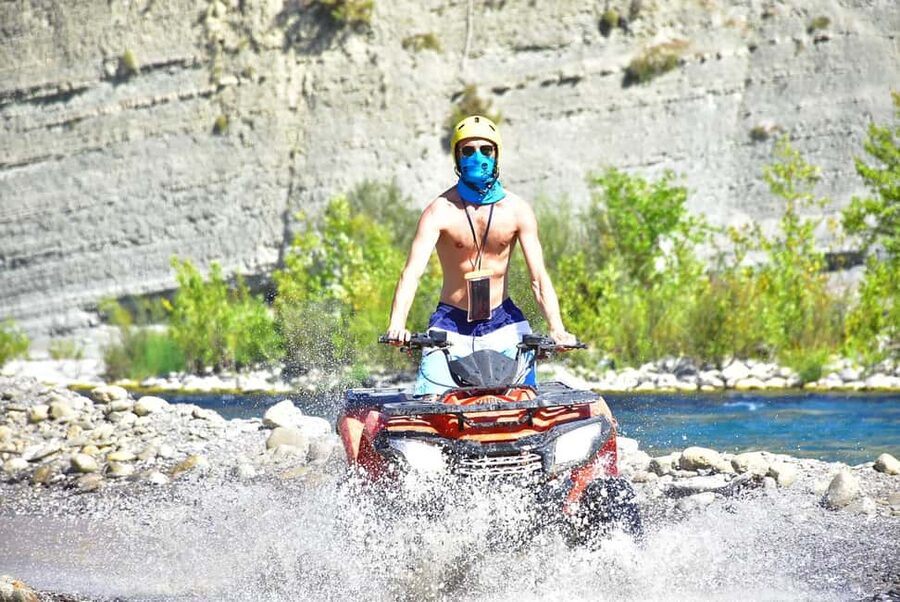 Alanya/Side/Antalya: Rafting, Zipline, Quad & Jeep Safari - The zipline crosses the river
