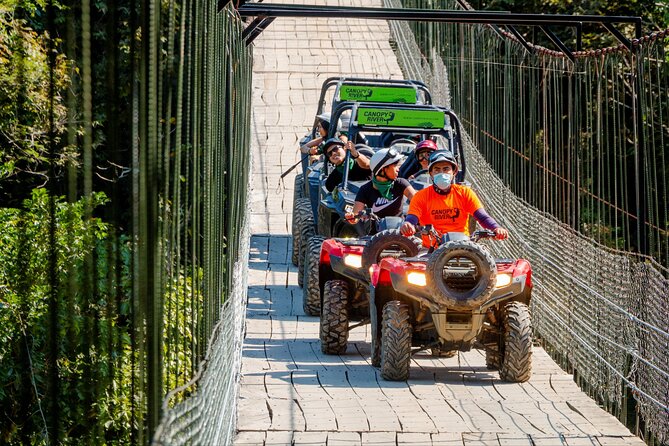 All-in-one PV Experience: Suspension bridge, Quads, Buggies, Ziplines and Mules - Getting to the Sierra Madre from Las Glorias