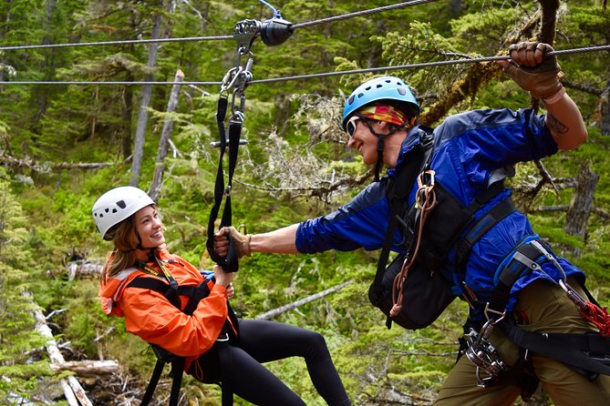 Alpine Zipline Adventure in Juneau, AK - Rain, forest views, and the real Alaska experience
