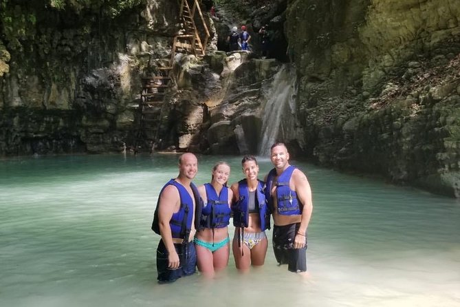 Amber cove and Taino Bay 7 Waterfall Zip lined & Dominican food - Jumps, slides, and guided safety