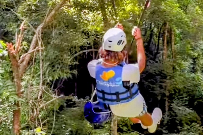 AMBER COVE-TAINO BAY 5 Zip Lines 7 Waterfalls + Locale Food - Hiking upward to the five zip lines