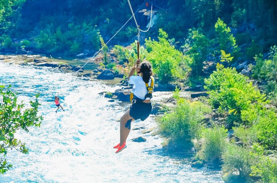 Antalya: Ziplining, Rafting, Jeep Tour & Quad Safari w/Lunch - Ziplining Over the River Area