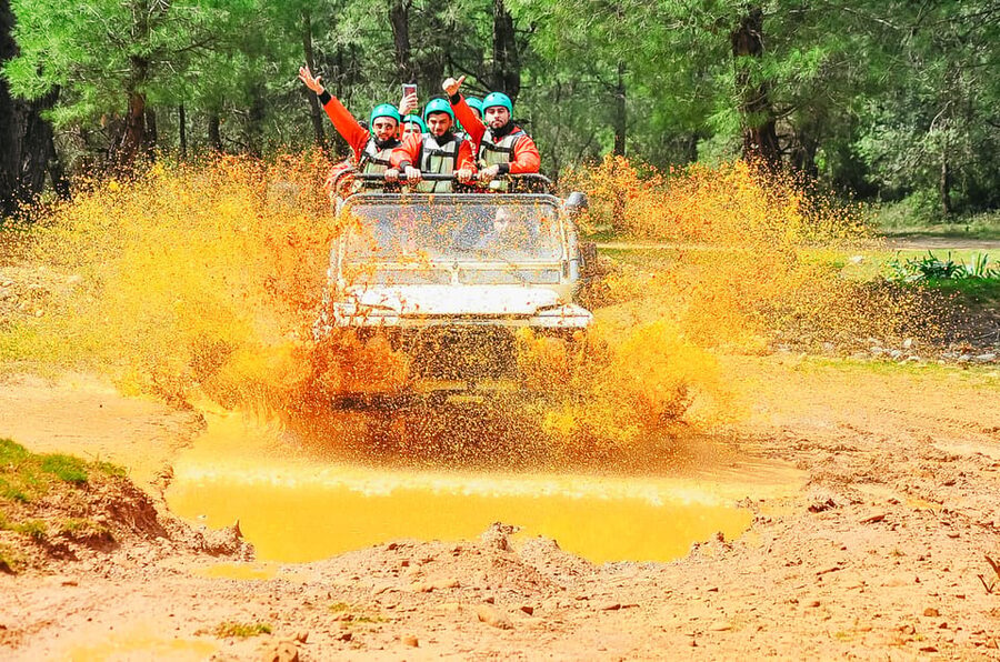 Antalya: Ziplining, Rafting, Jeep Tour & Quad Safari w/Lunch - Lunch by the River