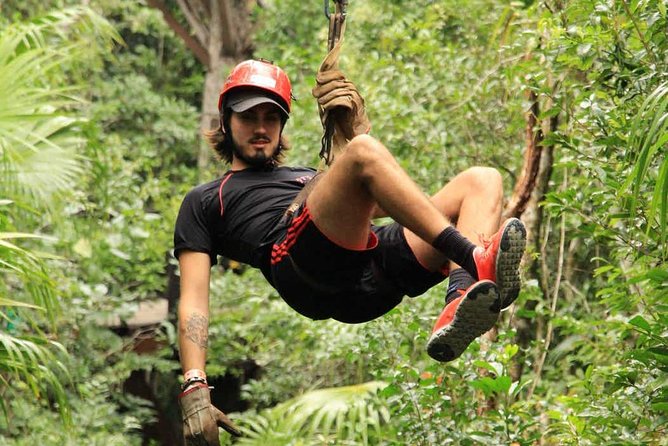 ATV Adventure Combo with Snorkeling, Ziplines, Cenote, and Lunch - Three zipline levels above the park