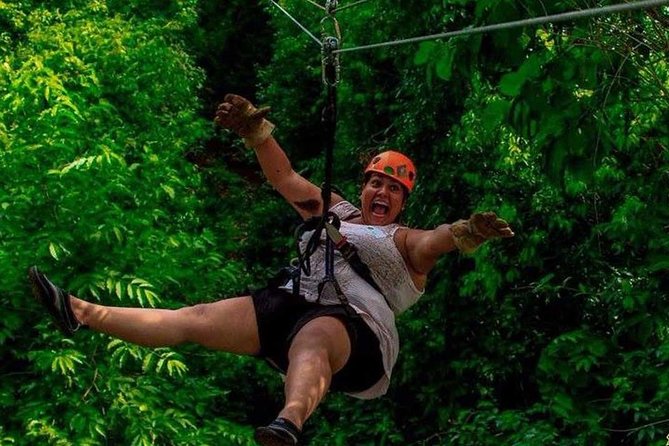 ATV Adventure Combo with Snorkeling, Ziplines, Cenote, and Lunch - A cool swim in a Mayan cenote