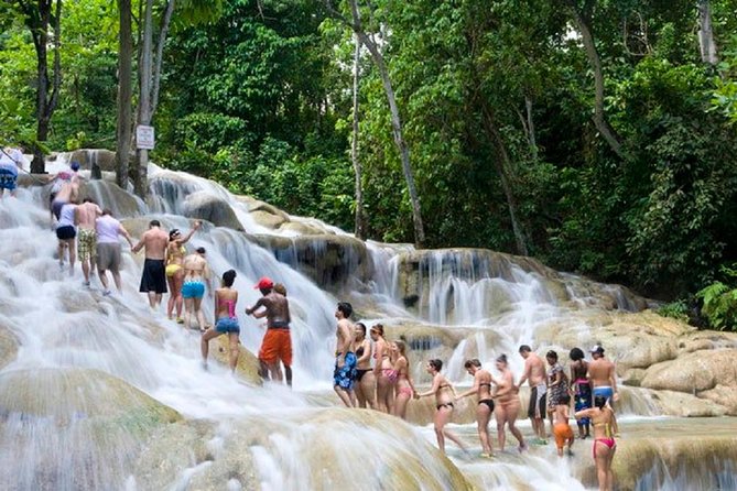 ATV, Horseback Ride, Zipline, Falls Climb + Lunch from Ocho Rios - Ziplining over Dunn’s River Falls
