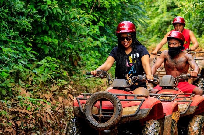 ATV Jungle Ride, Cenote & Ziplines! Roundtrip - Playa Del Carmen - Ziplining above the jungle