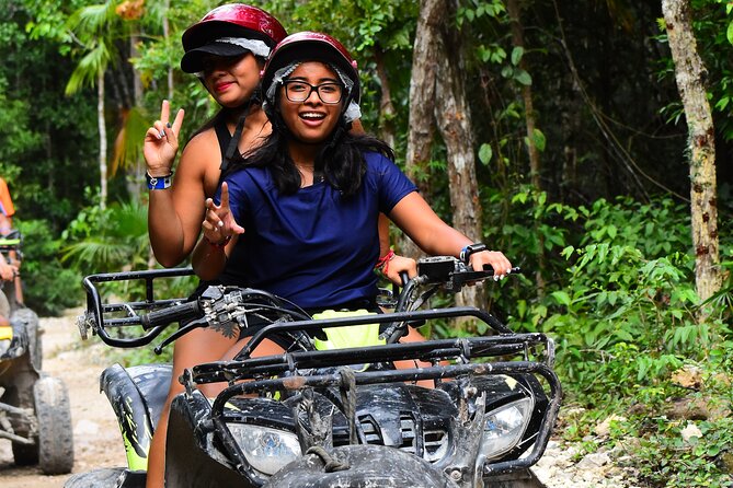 ATV (shared), Horse Back Riding, Ziplines, & Cenote from Cancún - Ziplines above the jungle canopy