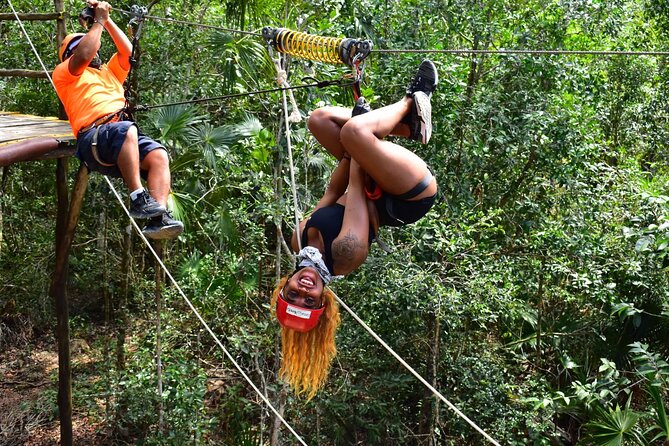 ATV Tour from Tulum or Riviera with Ziplines and Cenote Swim Day - Zip lines that build toward the 1-kilometer finale