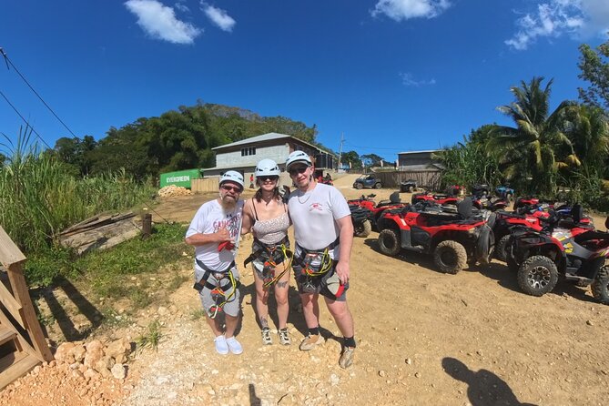 ATV/ Zipline/Horseback/Rafting /Rick's Cafe From Montego Bay - Ziplining across the Jamaican countryside