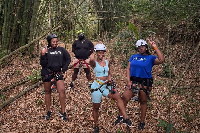 ATV Zipline Nature Walk Swing over Wishing River Kingston Jamaica - Swinging over the Wishing River