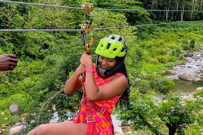 ATV Zipline Nature Walk Swing over Wishing River Kingston Jamaica - Who will enjoy this most?