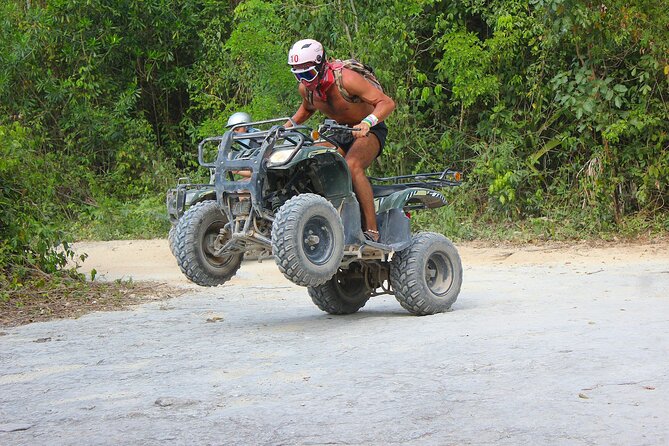 ATV Ziplines, Cenote, Lunch, Horseback Riding and Tequila Tasting - Cooling off in a freshwater cenote