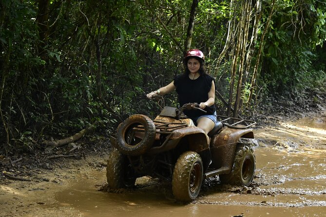 Atvs, Ziplines and Cenote from Cancun or Riviera Maya snack and water included - Cooling off in a sacred cenote
