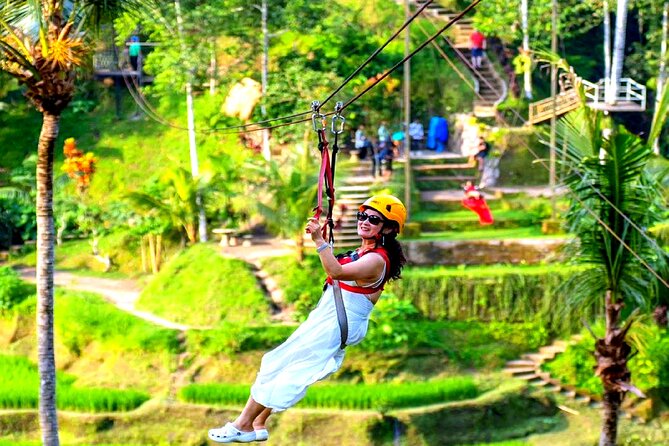 Bali Ubud Zipline Jungle Swing and Waterfall Tour - Ziplining at Uma Ceking Resto and Swing