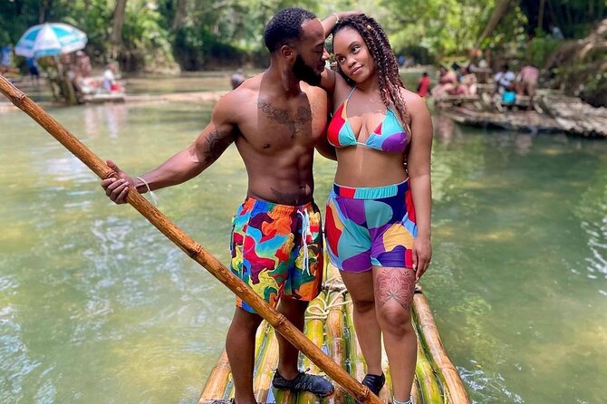 Bamboo Rafting, ATV, Horseback Riding & zipline - Montego Bay - Floating the Great River on a handcrafted raft