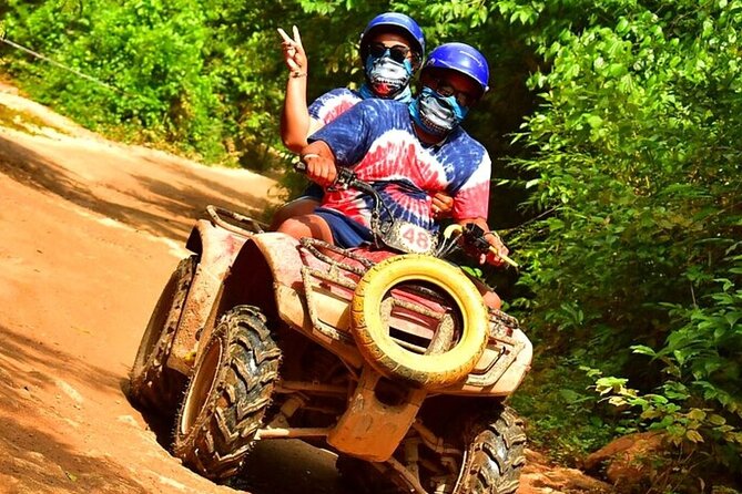 Best Adrenaline Rush in Cancun: ATV, Zip Lines, Cenote, Lunch! - Cooling off in a freshwater cenote