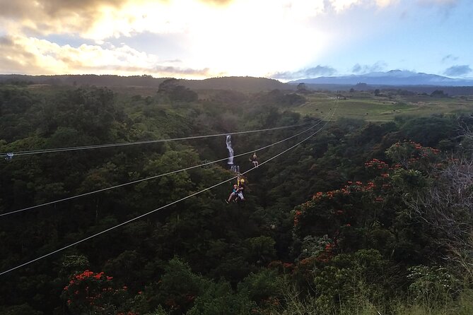 Big Island: 8-Zipline & Suspension Bridge Waterfall Adventure - Eight ziplines that grow longer and faster