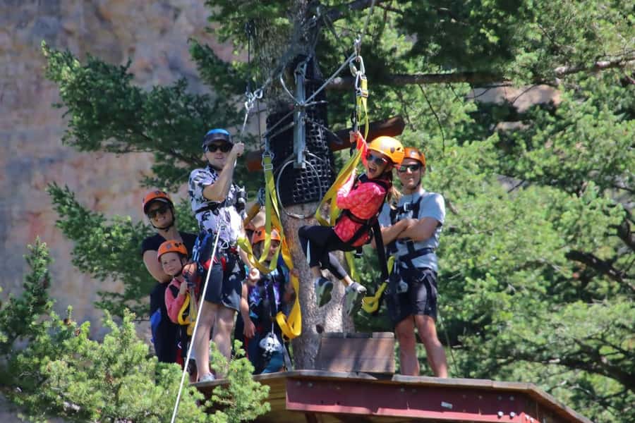 Big Sky: Classic Guided Zipline Tour (1-2 Hours) - Wiley Wire crosses the Gallatin River