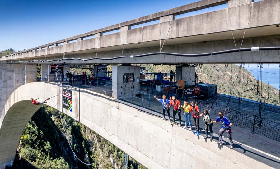 Bloukrans Bridge: Zipline, Hangout, and SkyWalk Adventure - Reaching the 200-meter zipline launch
