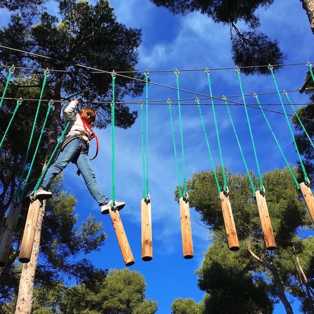 Bosc Aventura Salou: Extreme Ziplines - Taking On the Red Course at 10 Meters