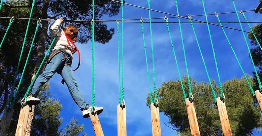 Bosc Aventura Salou: Extreme Ziplines - Starting With the Dark Blue Course