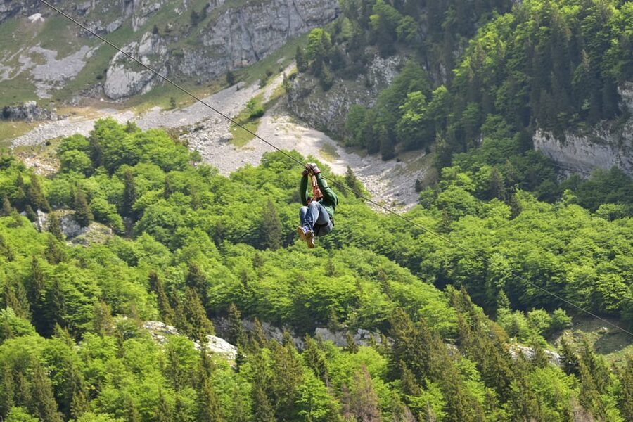 Bovec: Panoramic Zipline Tour - Learning the basics on the small line