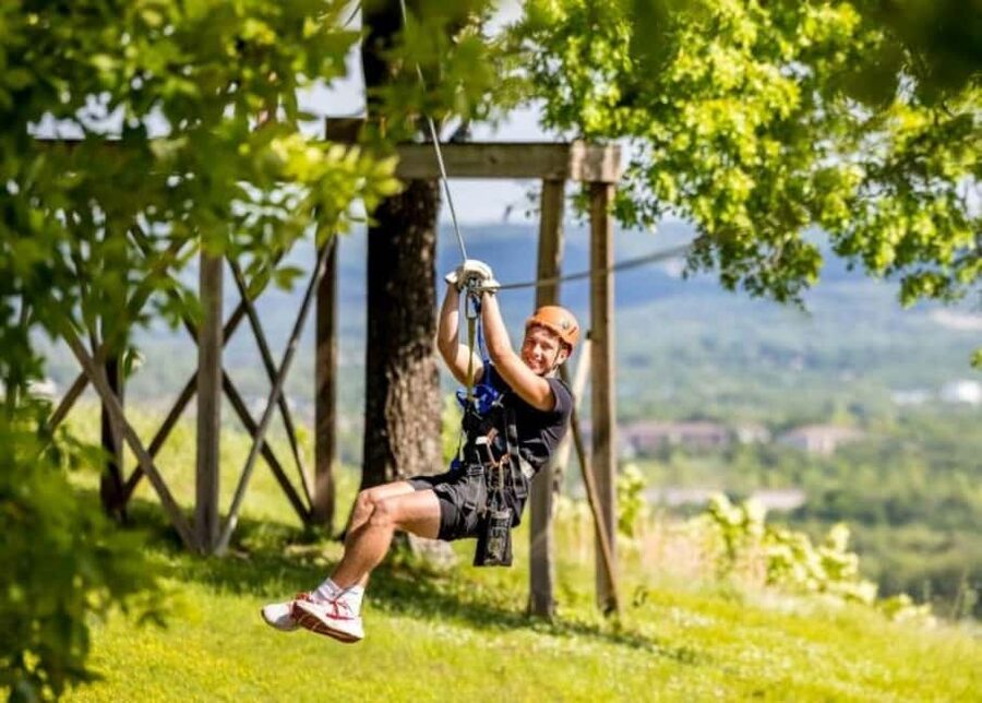 Branson: Zipline Canopy Tour - The physical effort is light, but the height is real
