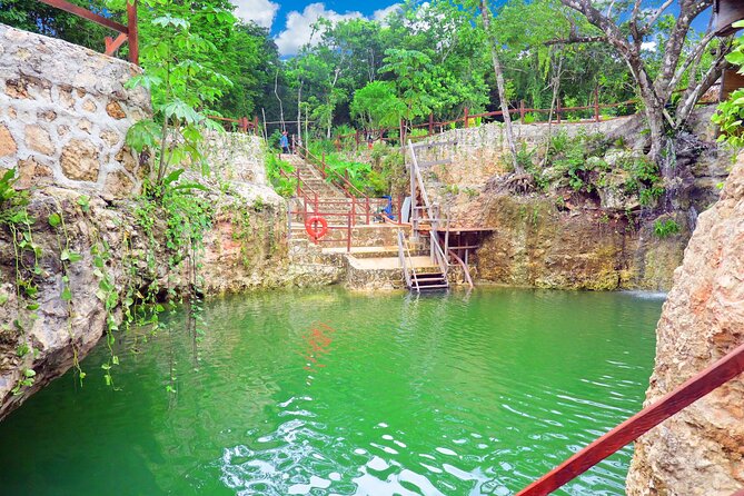 Cancun ATV Tour with Zipline, Cenote & Transportation - Three short ziplines through the trees