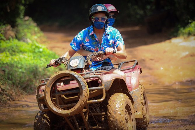Cancun Best ATV Tour, Ziplines and Cenote Swim with Lunch - Short ziplines through the jungle canopy