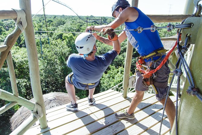 Cancun Extreme Zipline Canopy Tour - From Cancun hotels to the Selvatica jungle