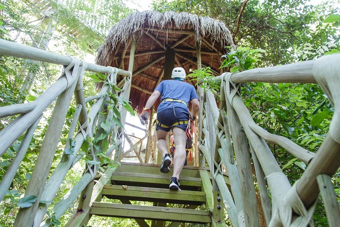 Cancun Extreme Zipline Canopy Tour - The first platforms and the 2-mile zipline course