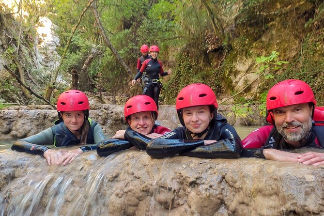 Canyoning and Zipline in Polylimnio Waterfalls - The 30-meter zipline over the lake
