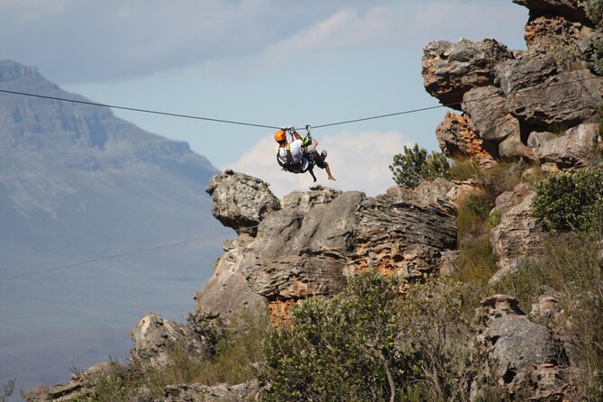 Ceres Zipline Tour - Getting fitted with a full-body harness