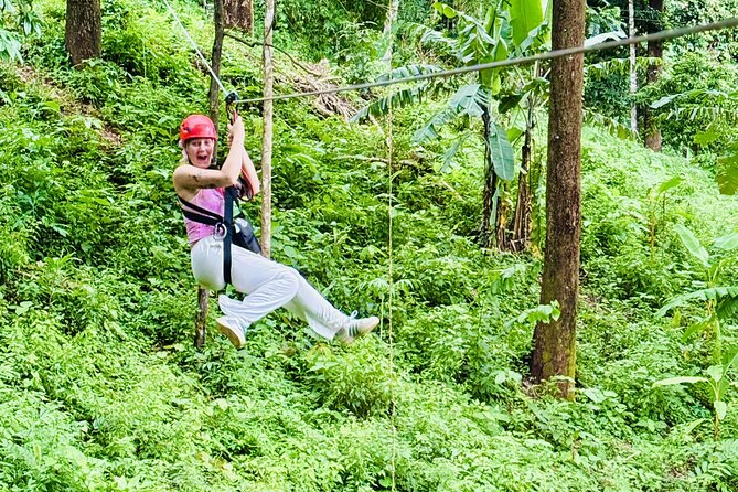 Chiang Mai 3 in 1 Zipline, Elephants and Sticky Waterfall - Ziplining above Mae Taeng’s forest